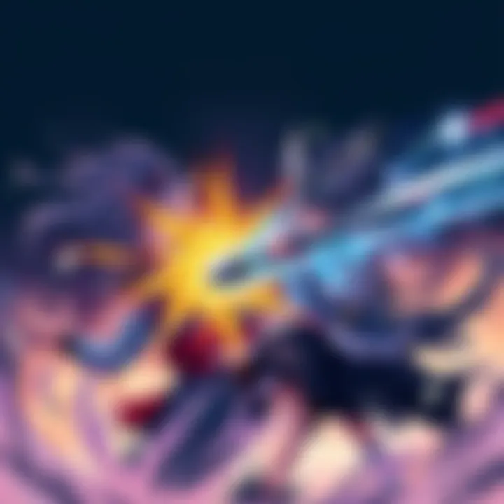 Isshiki and Momoshiki face off in an intense fight, showcasing their combat skills and strategies.