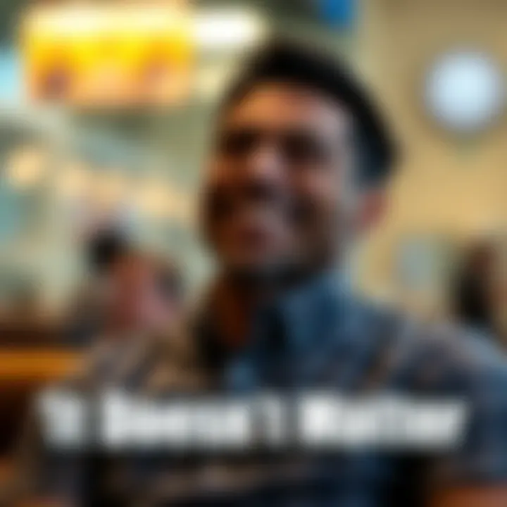 The 'It Doesn't Matter' guy smiling with a relaxed posture, showing signs of improved mental health and happiness.