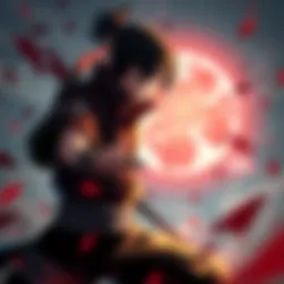 Itachi Uchiha preparing for an intense showdown, showcasing his Sharingan and confident demeanor against powerful foes like Tanjiro and Whis.