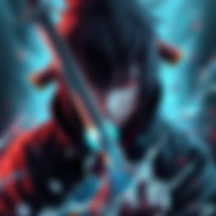 A striking edited image of Itachi showcasing vivid colors and intricate details, appealing to fans of the franchise.