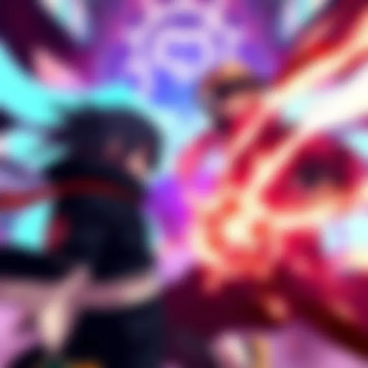 Itachi Uchiha and Obito Uchiha face off, showcasing their unique abilities and fighting styles