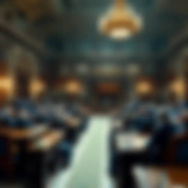 Members of the Italian Senate discussing and voting on new legislation in a formal setting.