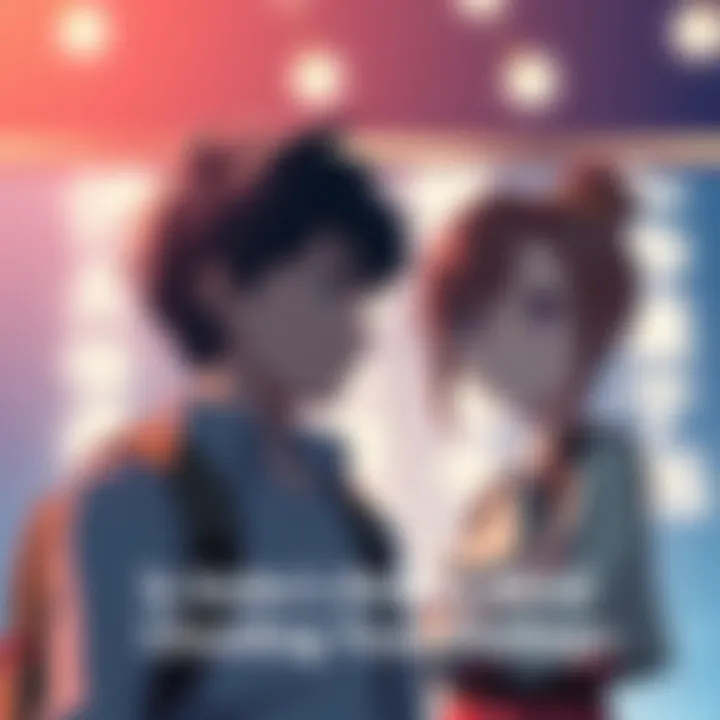 Izuku and Uraraka in a moment of connection Izuku looks lost in thought while Uraraka watches him with concern, symbolizing emotional struggles and support.