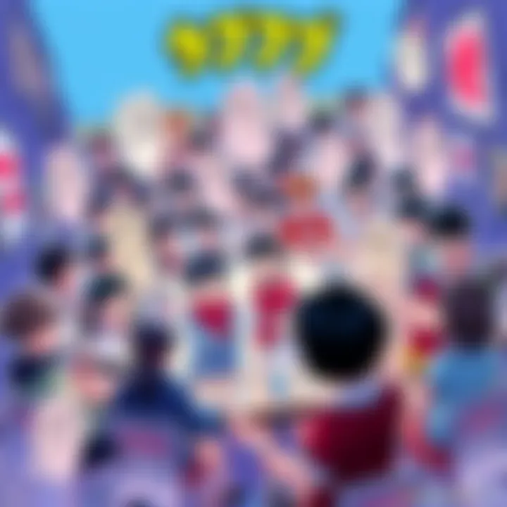 Fans engaging in a lively debate about IzuOcha's status in Horikoshi's manga, surrounded by manga panels and art