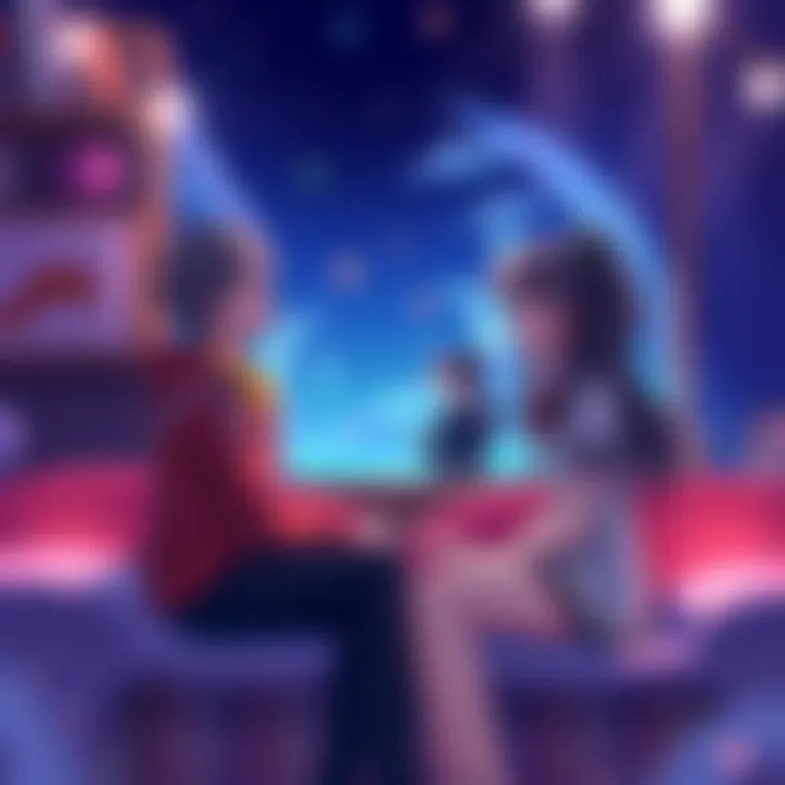 Two characters representing the IzuOcha ship appear in a cozy setting, showcasing their close bond and playful interaction.