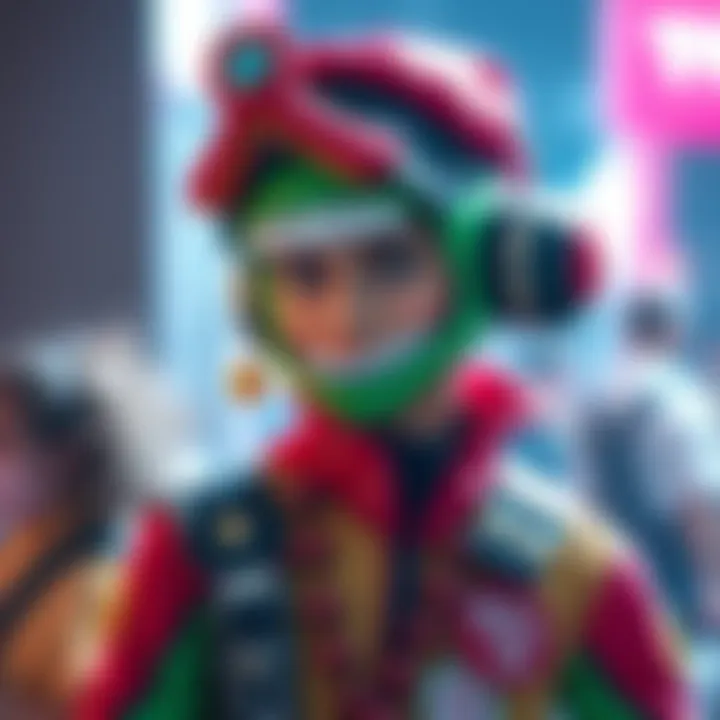 A person dressed in a vibrant Jabber cosplay, showcasing detailed costume elements and accessories that resemble the character.