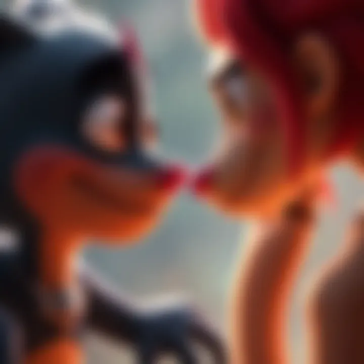 Jabber gazes at Zanka with a thoughtful expression, hinting at mixed feelings about their friendship.