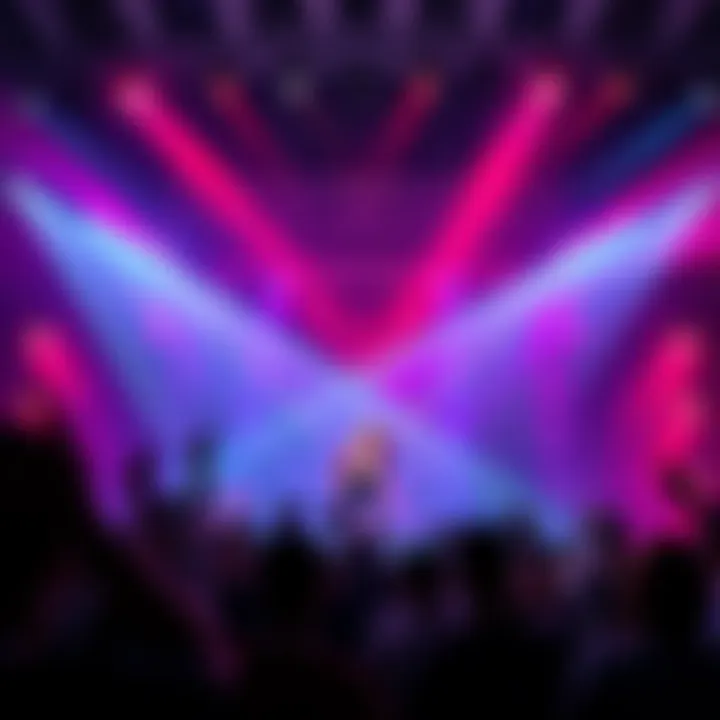 JAM Project performing at a concert with energetic lighting and fans cheering