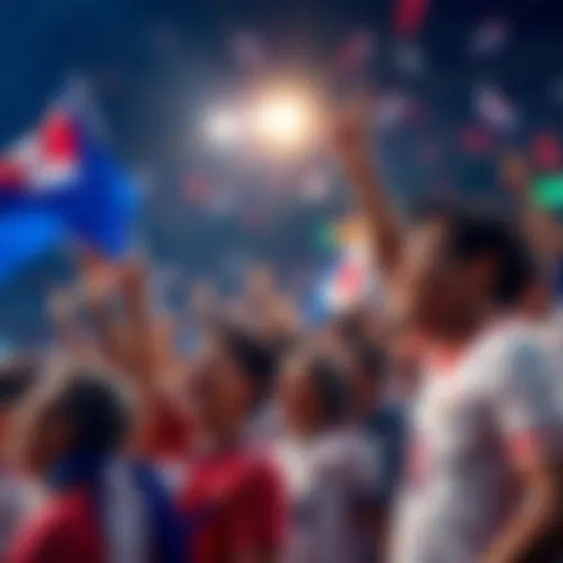 Fans celebrating after the Japan vs France match, showing enthusiasm for future games