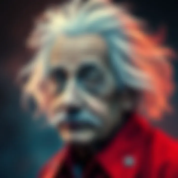 Portrait of a celebrated Japanese physicist known for his contributions to science and innovation, showcasing his thoughtful expression and scholarly demeanor.
