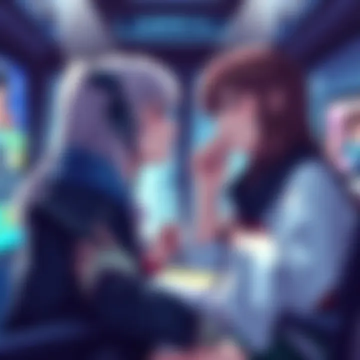 Japenis discussing kissing scenes with eroge company representatives, highlighting the importance of emotional connections in gaming