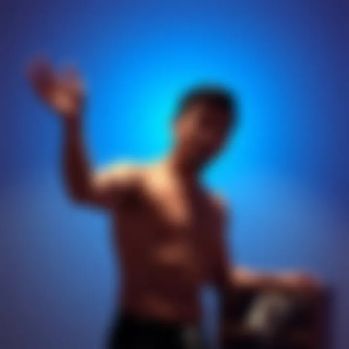 A person engaged in a Japenis routine, focusing on self-care and confidence-building exercises.