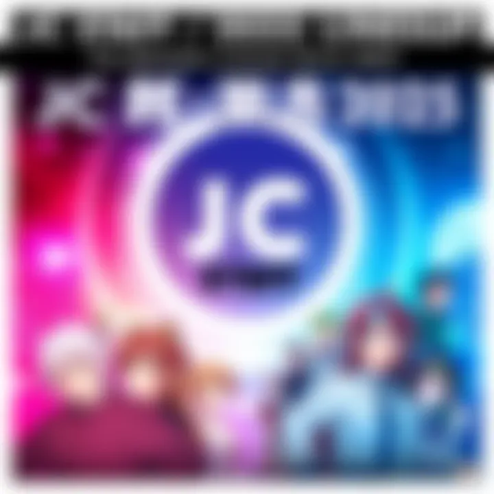 A promotional poster featuring the JC Staff logo with a graphic showing fewer anime characters than previous years, indicating a smaller project lineup for 2025.