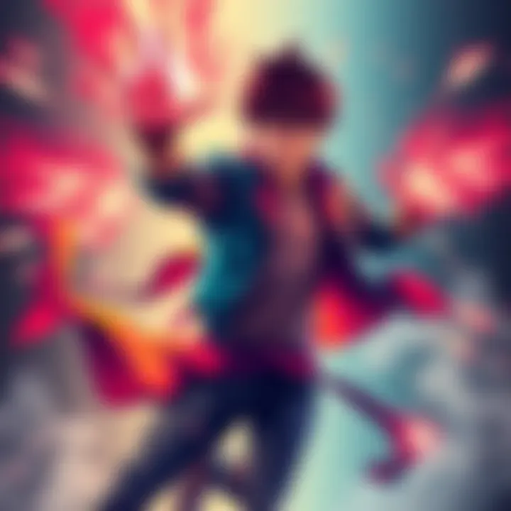 Jinki in a dynamic pose, displaying his unique abilities with a powerful aura around him