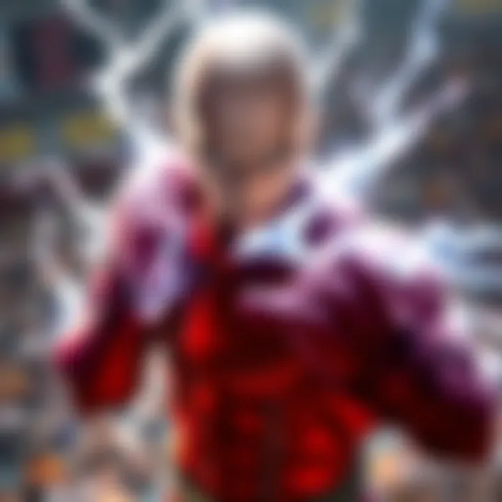 Jiren demonstrating his timeskip abilities with a focused expression during a fierce battle
