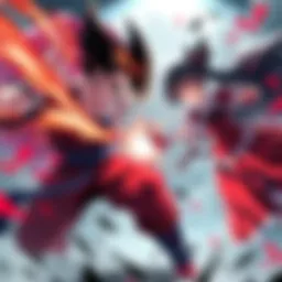 Jiren from Dragon Ball Super and Reimu from Touhou face off in an intense battle, showcasing their powers and abilities.