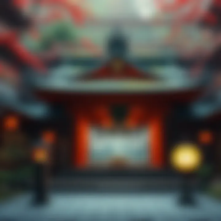 A view of the Jiro shrine showcasing new enhancements and creative elements