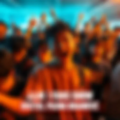 Group of JJK fans engaging in unusual activities, showing signs of excitement and disconnect from reality