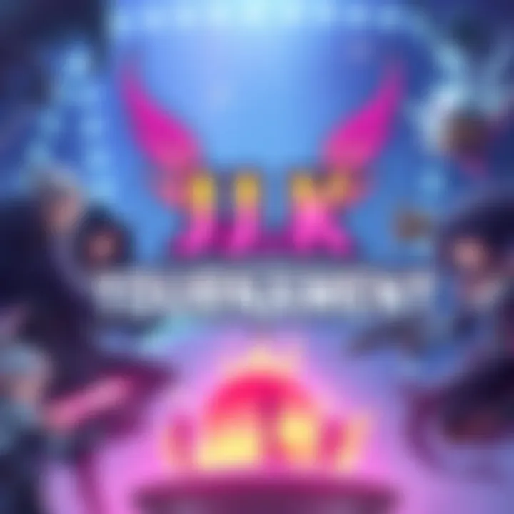Graphic showcasing details about the JJK OC Tournament, featuring non-sorcerer characters and game rules, with a vibrant design.