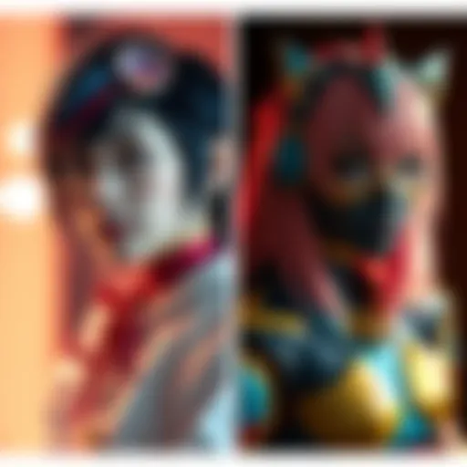 Side-by-side comparison of Jodio cosplay from early days and recent version, showing design and style improvements.
