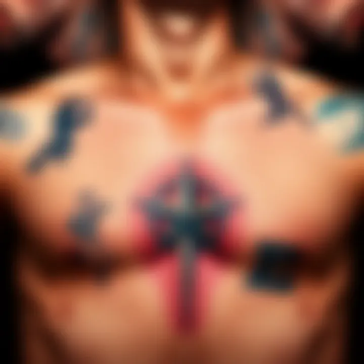 A collage showing realistic and anime versions of Joestar tattoos on skin