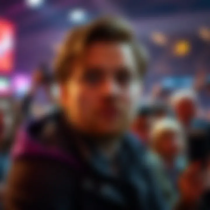 Johan showing a surprising expression during the event in Ruhenheim, with crowd reacting around him