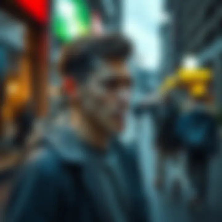 A person named Johan enjoying a cigarette outdoors, surrounded by an urban setting that reflects everyday life and social habits.