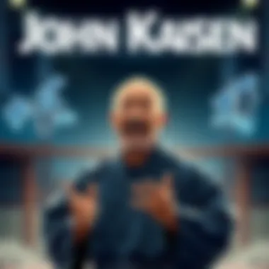 A graphic showing John Kaisen announcing his retirement, with Gojo in the background symbolizing his legacy in jujutsu.
