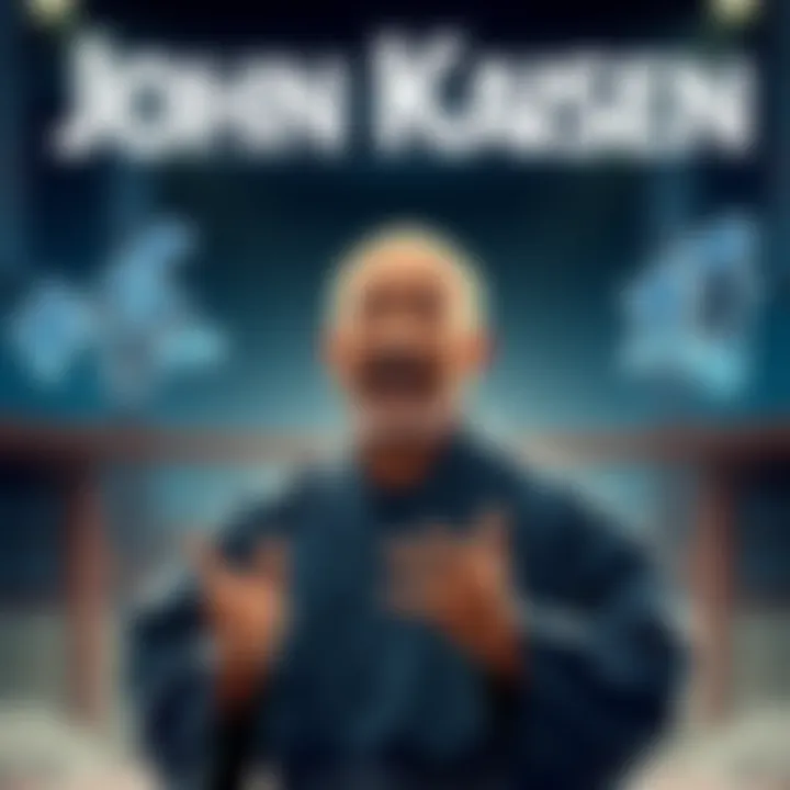 A graphic showing John Kaisen announcing his retirement, with Gojo in the background symbolizing his legacy in jujutsu.