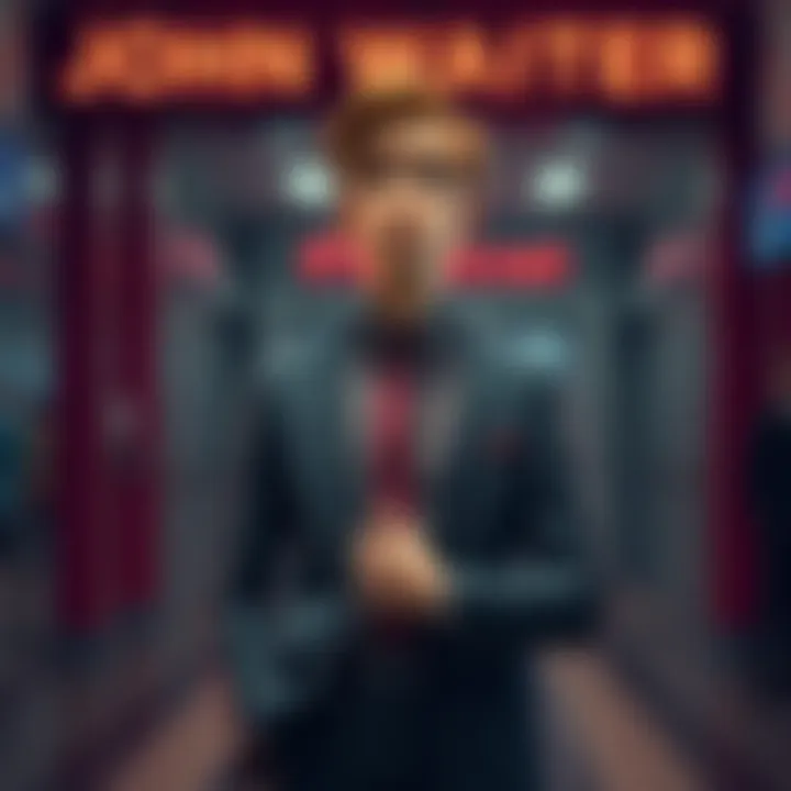 A character named John Waiter, wearing a smart outfit, appears thoughtful and confident, symbolizing intelligence.