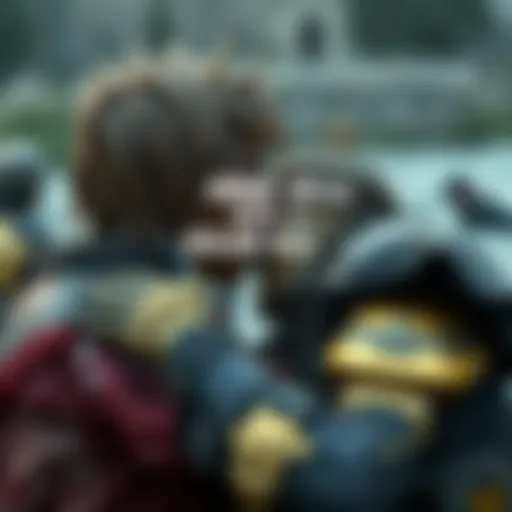 Johnny Joestar, covered in mud, receives a comforting kiss from Gold Ship, highlighting their friendship during a tough moment.