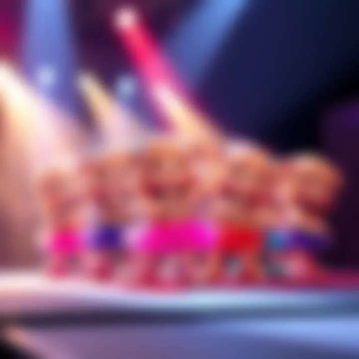 A group of Jojo Babies showcasing their extraordinary talent on stage with colorful costumes and creative performances.