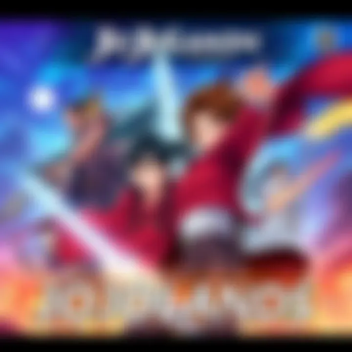 Colorful cover illustration of JoJolands Volume 8 featuring dynamic characters and vibrant scenes from the series.