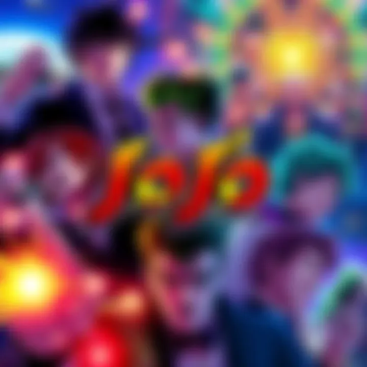 Collage of JoJo's Bizarre Adventure opening scenes with fans voting on their favorite song