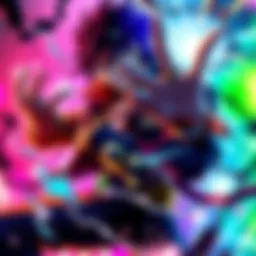 A vibrant scene from JoJo's Bizarre Adventure Part 7 showing a dynamic character in action, surrounded by colorful visuals and stylized effects, perfect for attracting new viewers.