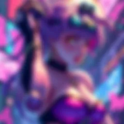 A vibrant illustration of Jolyne in dynamic pose, showcasing both SFW and NSFW versions in colorful artwork.