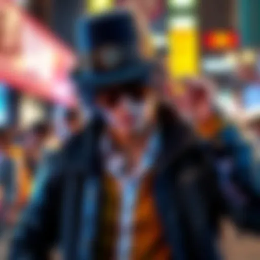 A person dressed as Jotaro from the anime with a stylish outfit and hat, showcasing a confident pose.