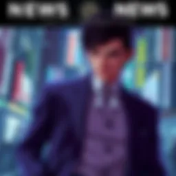 Jotaro Kujo dressed in a feminine outfit, looking prepared to confront Kira, with a dramatic city background.