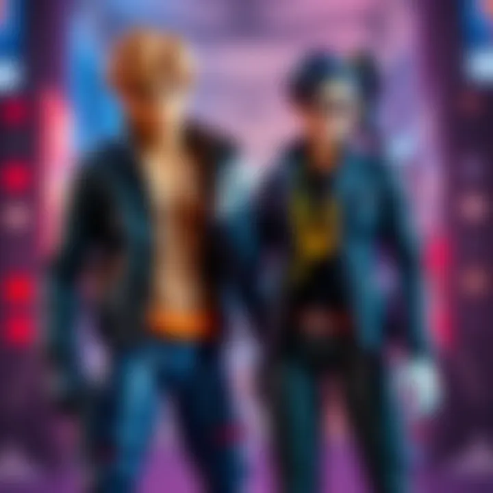 Custom action figures of Jotaro without a jacket and Jolyne struggling to fit into a small jacket, showcasing their unique designs.