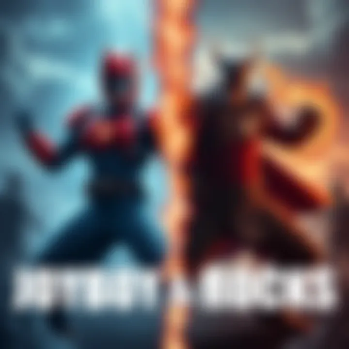 A visual representation of Joyboy and Rocks showcasing their contrasting strengths, emphasizing their historical significance in a fantasy setting