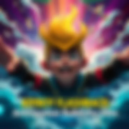 Joyboy Flashback Scene A colorful scene showing Joyboy with a joyful expression, surrounded by swirling waves and hints of adventure, highlighting excitement among fans.