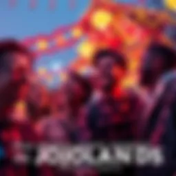 A group of people enjoying a festive celebration in JOJOLANDS, smiling and sharing joyful moments together.