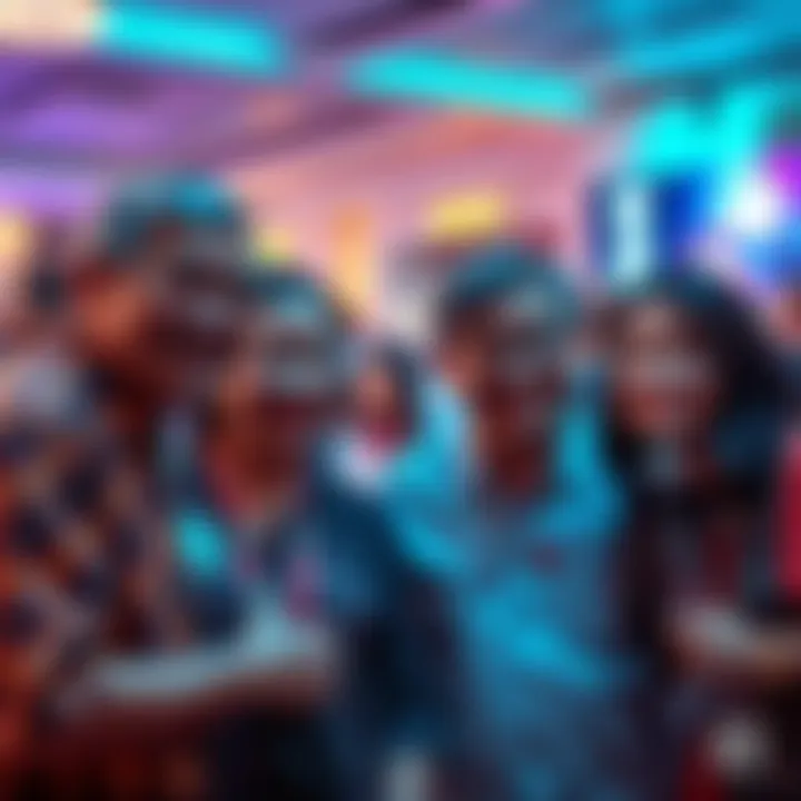 A family gathering showing the Juji family members smiling together at a community event, highlighting their connection and influence