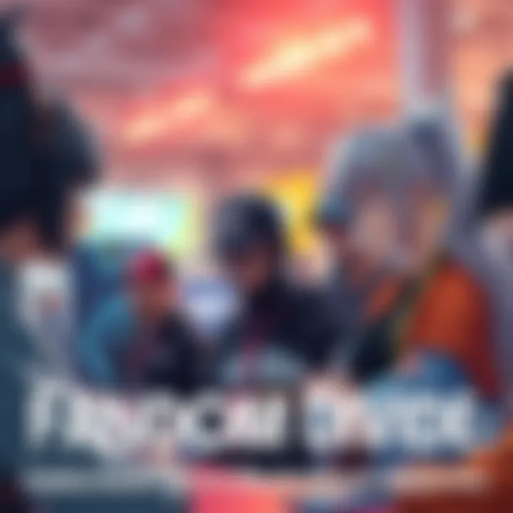 Fans of Jujutsu Kaisen and Bleach discussing characters Kirara and Giselle at a convention