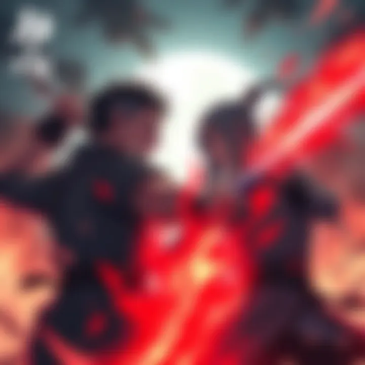 Yuta Okkotsu and Toge Inumaki face a powerful moment during a battle scene, featured in the new visual for Jujutsu Kaisen's 5th anniversary.