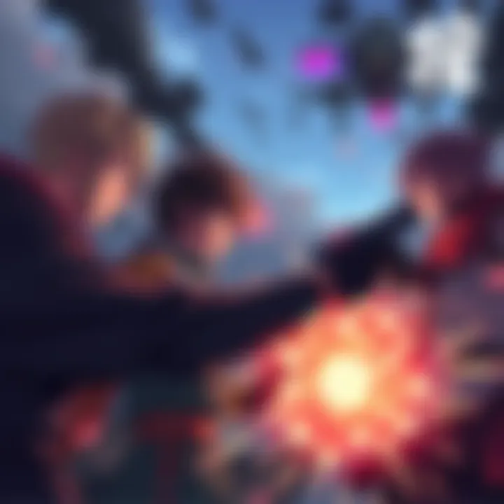 Yuji, Yuta, and Prime Sukuna brace for a Halo Orbital Defense Platform hit, showcasing their power and determination.