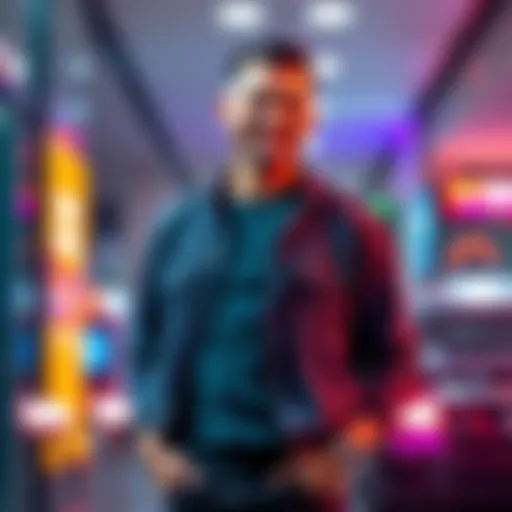 Julius standing in a casual outfit, visibly slimmer, with a confident smile