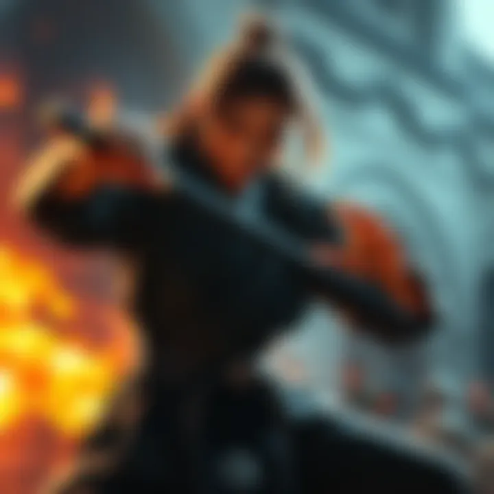 Julius demonstrates his powerful Gott Toter martial arts technique, showcasing skill and precision.