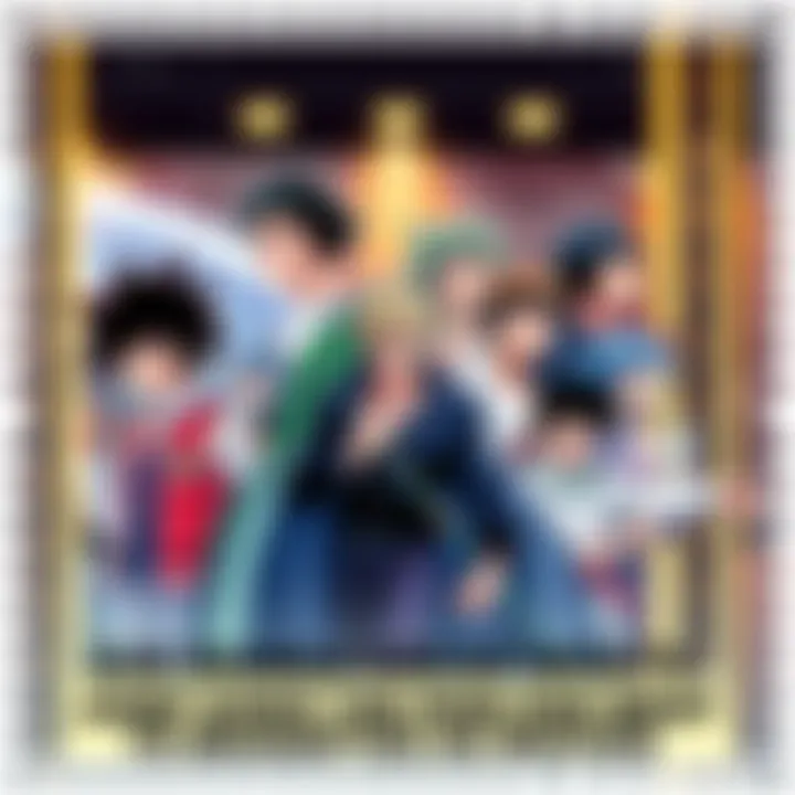 An artistic representation of popular Jump manga characters with film reels and a cinema background, showcasing scenes from fan-favorite arcs that fans want to see adapted into movies.