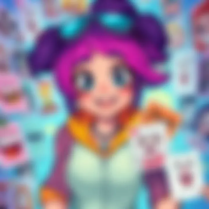 Juvia's Wild Meme A playful character named Juvia surrounded by colorful meme graphics, showcasing her wild personality